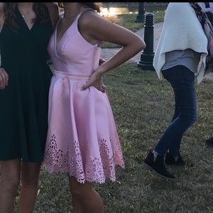 SHERRI HILL LIGHT PINK HOMECOMING DRESS